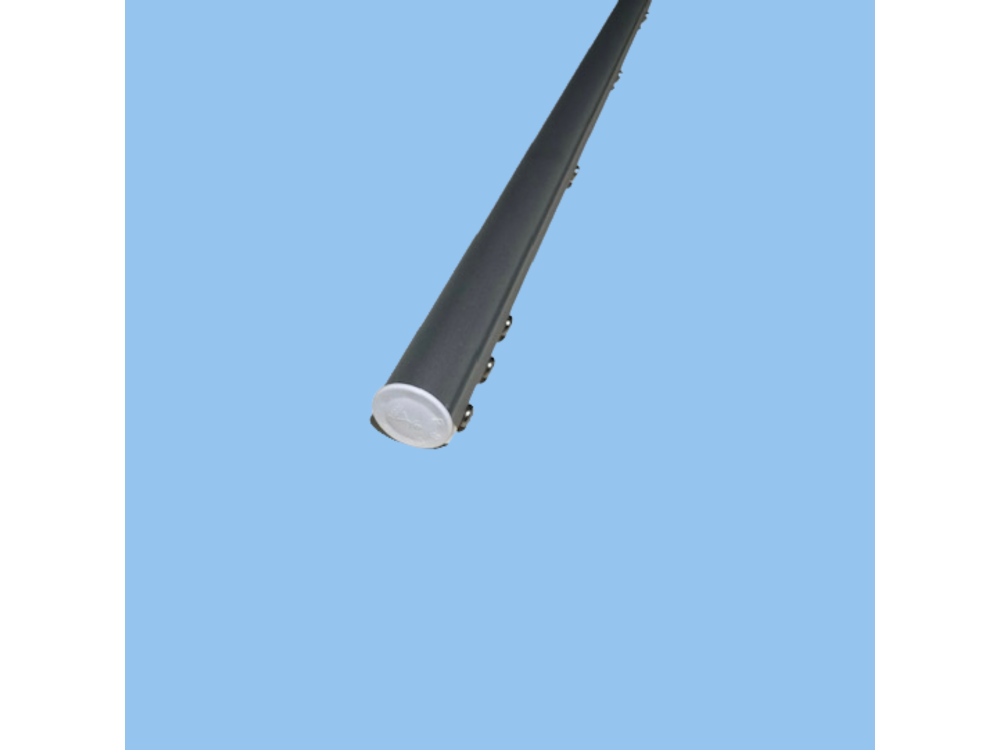Piquet Complet Anodisé Gris + Cache Piquet Blanc Ø30