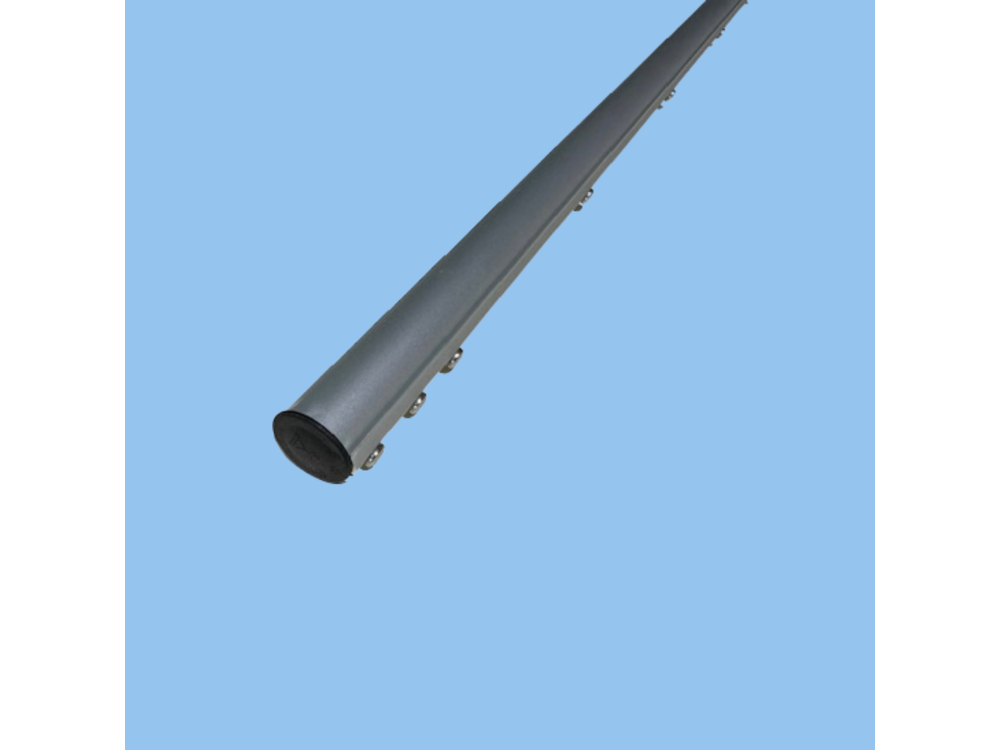 Piquet Complet Anodisé Gris + Cache Piquet Noir Ø16