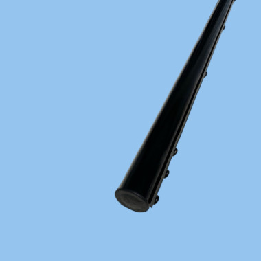 Piquet Complet Laqué Noir + Cache Piquet Noir Ø16