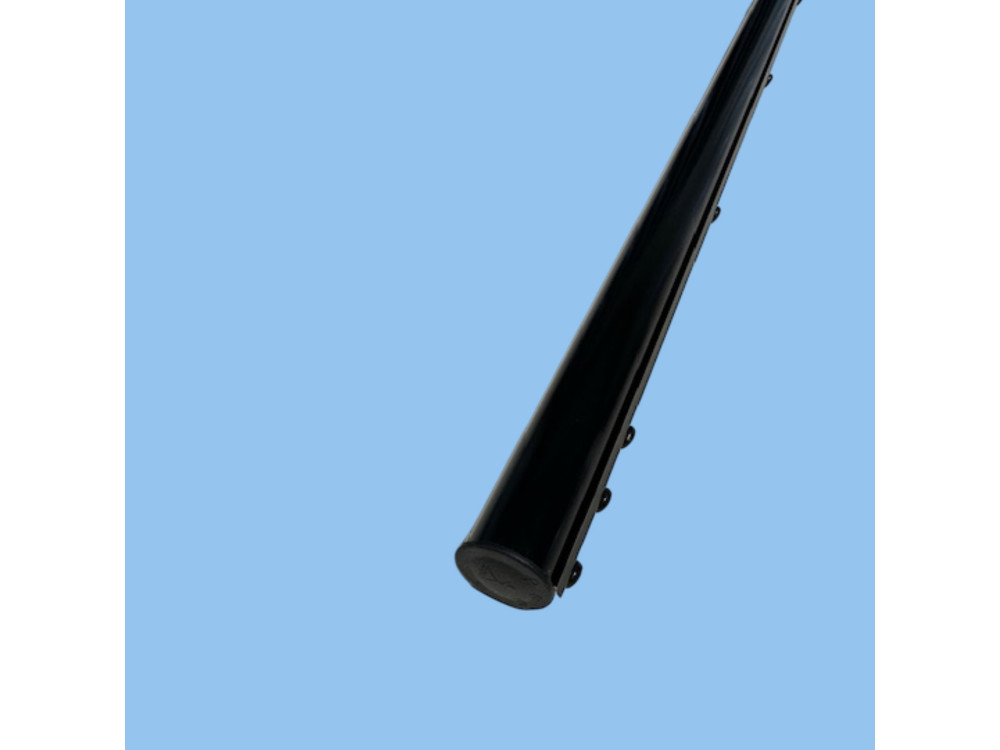 Piquet Complet Laqué Noir + Cache Piquet Noir Ø30