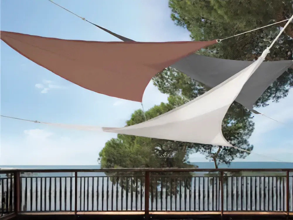 Voile D'Ombrage Triangle Relaxdays - 3x3m - Protection UV 30+ - Blanc - Pour Terrasse, Jardin Ou Balcon